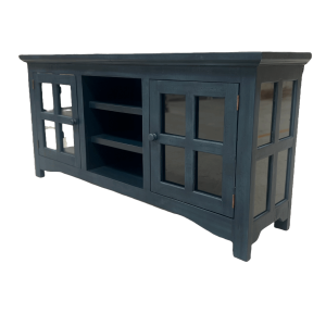 Old Navy Blue Glass Panel TV Stand