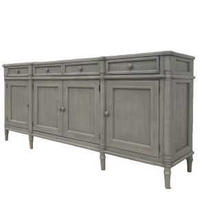 VINTAGE STYLE SERVER WITH CLASSIC TURNED LEGS AND HANDCRAFTED DISTRESSED FINISH