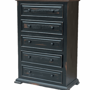 Arizona Black 5 Drawer Chest